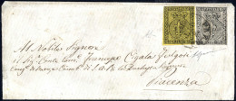 Cover 1852, Lettera Da Parma Il 18.10 Per Piacenza Affrancata Con 5 C. Giallo Arancio E 10 C. Bianco, Firmata AD E Gazzi - Parma