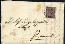 Cover 1858, Lettera Da Parma Il 1.2 Per Pontremoli Affrancata Con 15 C. Rosa, Firmata AD, Sass. 3 / 550,- - Parme