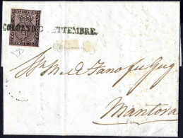 Cover "Colorno", Sass. Punti 8, Lettera Del 7.9.1858 Per Mantova Affrancata Con 15 C. Rosa, Firmata Ghrioni E ED, Sass.  - Parme