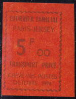 France Grève N°14 5 F Violet Sur Rouge-orangé "du Courrier Familial"   Qualité:** - Other & Unclassified