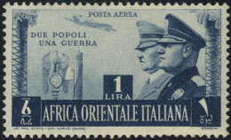 * 1941, Fratellanza, Cartella Del Valore Al Centro, 1 Val. (U. + S. A20 / 280,-) - Italienisch Ost-Afrika