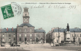 FRANCE - Charleville - Hôtel De Ville Et Statue De Charles De Gonzague - Carte Postale Ancienne - Charleville