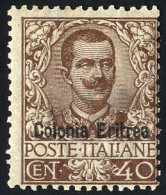 * 1903, Floreale, 40 Cent. Bruno (U. + S. 25 / 550,-) - Eritrea