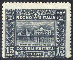 * 1910/14, Soggetti Africani, 15 Cent. Dent. 13¼, Minimo Assottigliamento Centrale (S. 36 - 780,-) - Erythrée