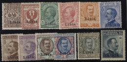 * 1912, Floreale, 12 Valori Linguellati, Sass. 1-12 / 1.200,- - Libyen