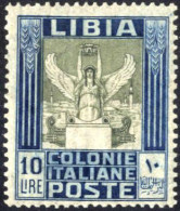 * 1921, Pittorica 10 L. Azzurro E Oliva, Nuovo Con Gomma Originale E Traccia Di Linguella (Sass. 32, € 500). - Libye