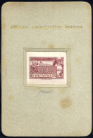 (*) 1907, Espresso 25 Cent.,  "cartoncino Dell' Officina Calcografica Italiana" Contenente Il Bozzetto Dell' Espresso Da - Autres & Non Classés