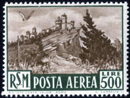 * 1951, Posta Aerea 500 L. Verde Scuro E Bruno, Linguellato, Sass. A 97 - Sonstige & Ohne Zuordnung