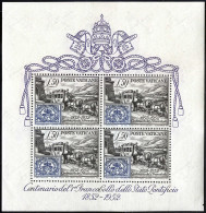 ** 1952, Centenario Del Francobollo Dello Stato Pontificio, Foglietto Nuovo Con Gomma Integra, Sass. 1 - Autres & Non Classés