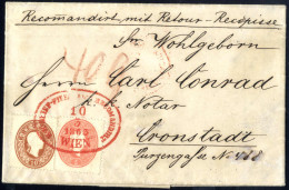 Cover "K.K. Brief-Filialamt Recomandirt" , (RzO-fy Rot Müller Punkte 72), Eingeschriebener Brief Von Wien Am 10.3.1863 N - Autres & Non Classés