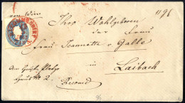 Cover "Recomandirt Wien" , (RS-fy Rot Müller Punkte 24), Eingeschriebener Brief Von Wien Am 13.5.1862 Nach Laibach Frank - Autres & Non Classés