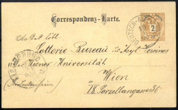 Cover "DEUTSCH ALTENBURG 18 / 1 / 90", Einkreisstempel Auf KK 2 Kr. Braun 1883 Nach Wien, Pracht (Klein 25P.) - Autres & Non Classés