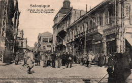 Grèce - Salonique (Thessalonique) Place De La Liberté, Liberty's Square 1918, Militaires - Edition Grimaud Fils - Griechenland