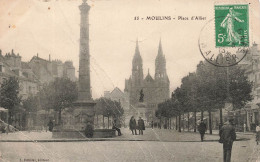 FRANCE - Moulins - Place D'allier - Carte Postale Ancienne - Moulins