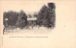 France - Bois De Vincennes - Restaurant Du Plateau De Gravelle - Carte Postale Ancienne - Parken, Tuinen