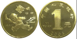 China 1Yuan Coins China Lunar New Year 2004 Zodiac Monkey Year Coin 25mm (Copper Alloy) 1 Pcs - Chine