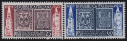 Italy   .  Y&T   .     627/628     .    **         .   MNH - 1946-60: Nieuw/plakker