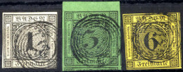 O 1853/54, Ziffer Im Kreis, Komplette Serie 3 Werte Gestempelt, Mi. 5-7 - Autres & Non Classés