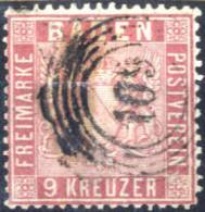 O 1860/61, Wappen Mit Liniertem Hintergrund, 9 Kr, Karmin, Gezähnt K 13½ Und Gestempelt, Mi. 12 - Autres & Non Classés