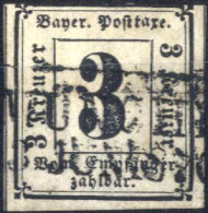 O 1862/70, Ziffer Im Rechteck,3 Kr Schwarz, Ungezähnt, Gestempelt (ohne Obbligo), Mi. P1 - Autres & Non Classés