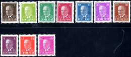 ** 1936, Staatspräsident Päts, Zwei Komplette Serien 7+3 Werte Postfrisch, Mi. 113-119,124-126 - Estonie