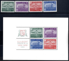 ** 1939, Kurort Pernau, Komplette Serie 4 Werte Und Ein Block Postfrisch, Mi. 148-Bl4 - Estonie