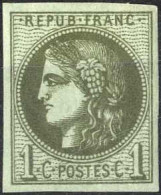 * 1870, Ceres "Bordeaux- Ausgabe", 1C Olivgrün Auf Bläulich, Gefalzt, Mi. 36 - Autres & Non Classés