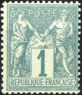 ** 1876, Sage 1C. Grün Type I, Postfrisch, Mi. 56I - Autres & Non Classés