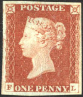 * 1841, 1 D. Red-brown On Bluish Paper, Large Balanced Margins, Mint With Very Light Hinge Remainder, Very Fine To Super - Autres & Non Classés