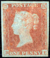 * 1841, 1 D. Red-brown On Very Blue Paper, Good To Large Margins, Mint , Fine To Very Fine (SG. 8, £ 600, Mi. 3). - Autres & Non Classés