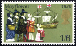 ** 1970, Anniversaries, Mayflower 1s.6d. With Emerald Omitted, MNH But Light Gum Disturbance (propably Happened During P - Autres & Non Classés