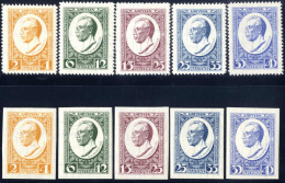 ** 1929, Denkmalfond, Zwei Komplette Serien 10 Werte Gezähnt Und Geschnitten, Postfrisch, Mi. 144-148 A+B - Lettonie