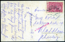 Cover 1914, Ansichtskarte Aus Schaan Am 11.11. Nach Schaffhausen (Schweiz) Frankiert Mit 10 H. Rosa 1914, Zensuriert, AN - Autres & Non Classés