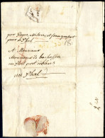 Cover 1795, Brief In Französischer Sprache Von Malta Am 6.5. über "Messina" Roter Stempel Und Par Rome, Milan Nach Thal  - Malte