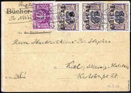Cover 1924, Inflationsperiode 1.3.-15.3.1924, Postkarte Vom 14.3.1924 Von Pelplin Nach Kiel, Frankiert Mit Einem Dreiers - Autres & Non Classés