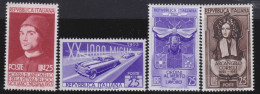 Italy   .  Y&T   .     644/647     .    **         .   MNH - 1946-60: Nieuw/plakker