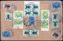 Cover 1924, Inflationsperiode 16.4.-30.4.1924, Rekobrief Vom 25.4.1924 Von Krakow (Krakau) Nach Prag, Rückseitig Frankie - Autres & Non Classés