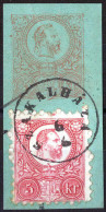 Piece "Szakalhaza", Briefstück Einer 5 Kr. Ganzsache Mit 5 Kr. Franz Josef Zufrankiert, Gudlin E 2.2 - 250P - Autres & Non Classés