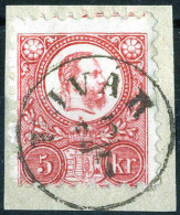 Piece "Ujvar", Briefstück Mit 5 Kr. Franz Josef, Gudlin E 2.2 - 350P - Autres & Non Classés