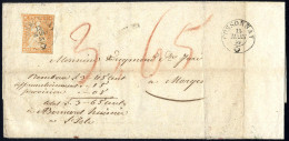 Cover 1859, Postvorschuss über 3 Fr. 45 C. Plus 20 C Porto, Brief Von L'Isle Zarter Postablagestempel über Cossonnay Am  - Autres & Non Classés