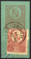 Piece "Felsö-Jregh", Briefstück Einer 5 Kr. Ganzsache Mit 5 Kr. Franz Josef Zufrankiert, Gudlin E 2.2 - 350P - Autres & Non Classés