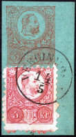 Piece "Verginmost", Briefstück Einer 5 Kr. Ganzsache Mit 5 Kr. Franz Josef Zufrankiert, Gudlin E 2.2 - 700P - Autres & Non Classés