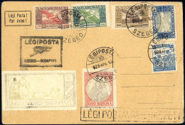 Cover 1925, Legiposta Szeged - Budapest, Prachtkarte Für Insgesamt 7000 Kr. Frankiert, Von Szeged 13.4.1925 Nach Budapes - Autres & Non Classés