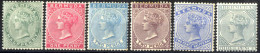 * 1883/93, Königin Viktoria, Komplette Serie 8 Werte Wz. 2 Ungebraucht, 2 P Lilabraun Mit Rostpunkten Auf Den Zähnen Im  - Bermudes