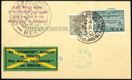 Cover 1930, Südamerikafahrt, Brasilianische Post, Karte Von Rio De Janeiro 24.5.1930 Nach New York Mit 5000 Reis Zeppeli - Sonstige & Ohne Zuordnung