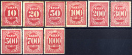 * 1890, Komplette Serie 9 Werte Ungebraucht, Rostflecken Im Gummi Am Rand, Mi. 1-9 - Sonstige & Ohne Zuordnung