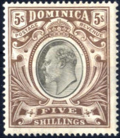 * 1907/08, Ansicht Von Roseau, Serie 9 Werte (6 P Fehlt), Wz. 3 Ungebraucht, SG 37-41,43-46 Mi. 31-35,37-40 - Dominique (...-1978)