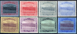 * 1908/20, Ansicht Von Roseau, Serie 8 Werte (½ P Fehlt), Wz. 3 Ungebraucht, SG 48-53c Mi. 42-49 - Dominica (...-1978)