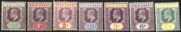 * 1904/06, König Edward VII, Komplette Serie 7 Werte Mit Wz. 3, Ungebraucht, Die Werte 1+2 P Mit Rostflecken, SG 49-57 - Goldküste (...-1957)
