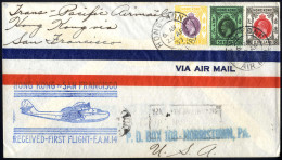 Cover 1937, Flugpost. First Flight Hong Kong - San Fransisco, Frankierter Belg Vom 29.4.1937 Nach Norristown Und Erstflu - Sonstige & Ohne Zuordnung